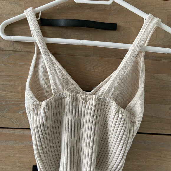 KOTN Cream Ribbed Camisole - Picture 4 of 6